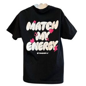 Match My Energy Tinder U Mens Large T Shirt Hanes Beefy Tee Dating College